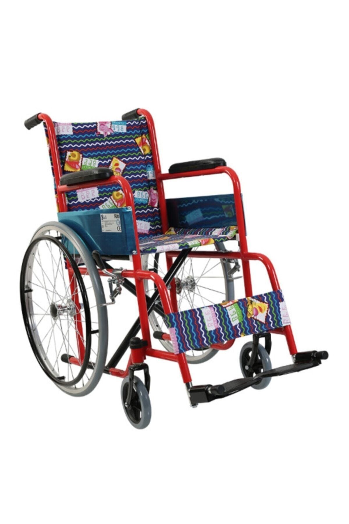 G100c Pediatrik Tekerlekli Sandalye Çocuk Sandalye Desenli