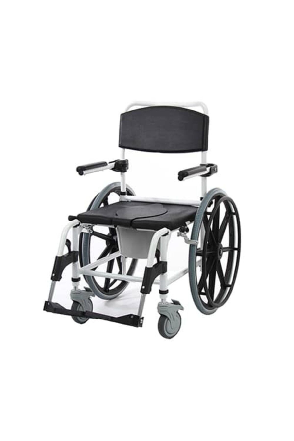 Wollex W688 Klozetli Tuvaletli Tekerlekli Sandalye Engelli Hasta Banyo Tuvalet Sandalyesi