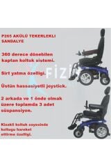 Arazi Tipi Akülü Tekerlekli Sandalyesi Engelli Arabası Ultra Lüks P265