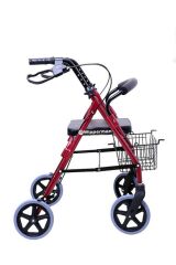 Witra Ayak Pedallı Tekerlekli Frenli Sepetli Oturaklı Dört Tekerlekli Yürüteç Rolatör