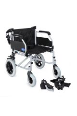 DM-337 Refakatçi Kullanımlı Alüminyum Hasta Taşıma Sandalyesi 50CM Oturma Genişliği
