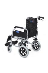 DM-337 Refakatçi Kullanımlı Alüminyum Hasta Taşıma Sandalyesi 50CM Oturma Genişliği