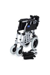 DM-337 Refakatçi Kullanımlı Alüminyum Hasta Taşıma Sandalyesi 45CM Oturma Genişliği