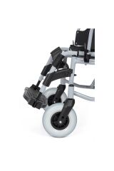 DM-337 Refakatçi Kullanımlı Alüminyum Hasta Taşıma Sandalyesi 45CM Oturma Genişliği