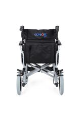 DM-337 Refakatçi Kullanımlı Alüminyum Hasta Taşıma Sandalyesi 45CM Oturma Genişliği