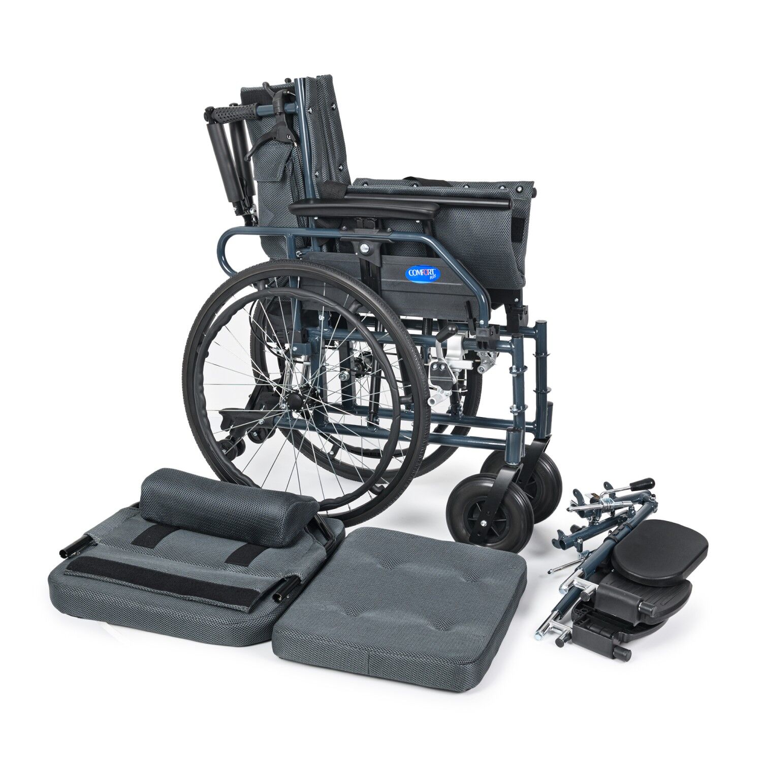 Comfort Plus KY954LGC-46 Lux Özellikli Tekerlekli Sandalye (Baş,Boyun Destekli)Baldır Destekli Ayaklar