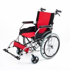 Comfort Plus KY863LAJ-A20 Kırmızı Alüminyum Özellikli Tekerlekli Sandalye