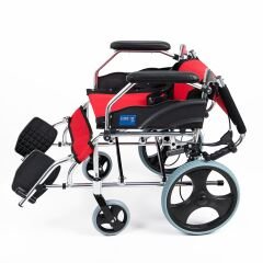 Comfort Plus KY863LABJ-A12 Kırmızı Alüminyum Transfer Özellikli Tekerlekli Sandalye