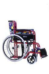 Katlanabilir Pediatrik Tekerlekli Sandalye Çocuk Sandalye Desenli