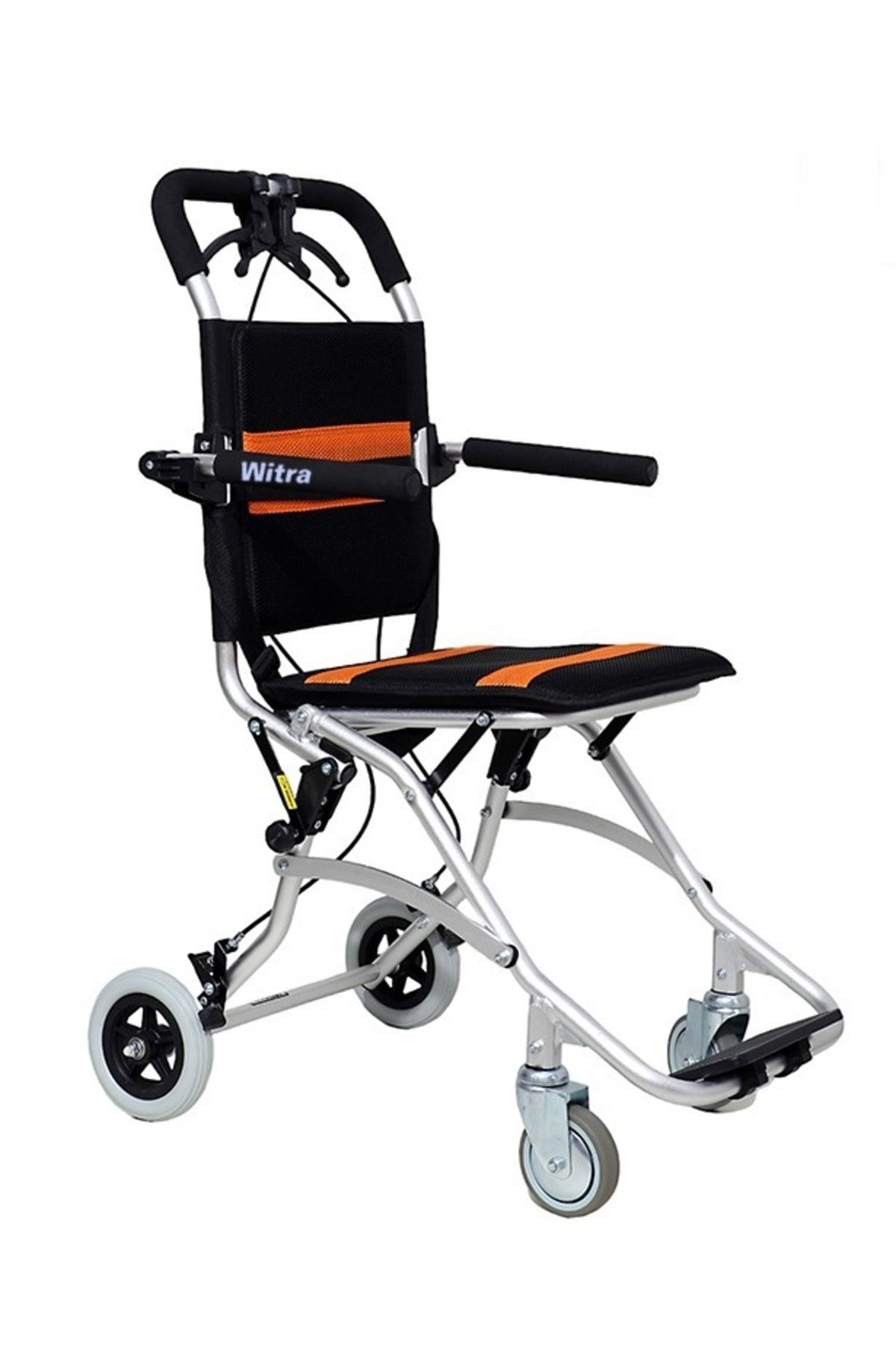 Genişliği: 33cm Katlanmış Genişliği: 34cm Taşınabilir Tekerlekli Sandalye Hafif Katlanabilir